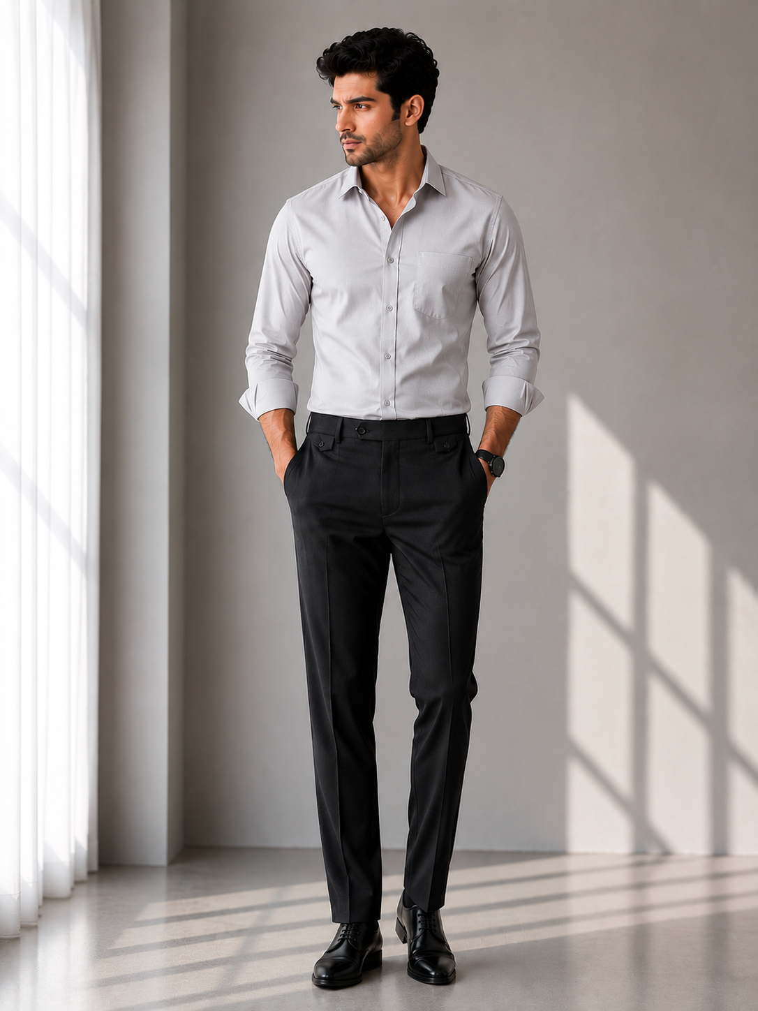 Men's Formal Shirt & Pant Combo Set | Japanese Cut Slim Fit Office Wear