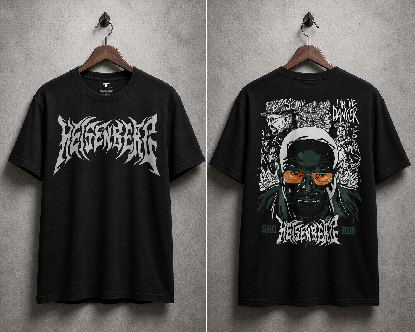 Heisenberg Graphic Printed Black T-Shirt for Men | Breaking Bad Inspired Oversized Tee | Streetwear Cotton Tshirt